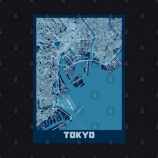 Tokyo - Japan Peace City Map by tienstencil